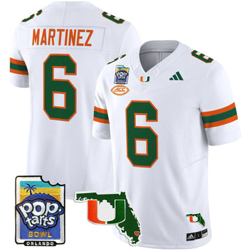 Personalized MH 2026 PopTarts Bowl Patch Vapor Limited Jersey - White / Damien Martinez Stitched