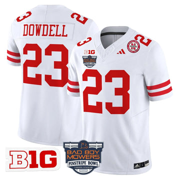 Personalized NC 2026 Pinstripe Bowl Patch Vapor Limited Jersey - White / Dante Dowdell Stitched