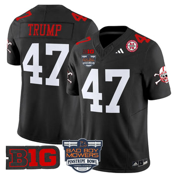 Personalized NC 2026 Pinstripe Bowl Patch Vapor Limited Jersey - Black / Trump Stitched