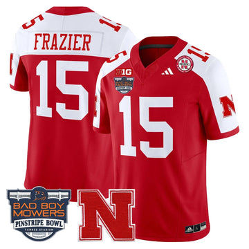 Personalized NC 2026 Pinstripe Bowl Patch Vapor Limited Jersey - Scarlet Alternate / Tommie Frazier Stitched