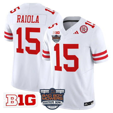 Personalized NC 2026 Pinstripe Bowl Patch Vapor Limited Jersey - White / Dylan Raiola Stitched