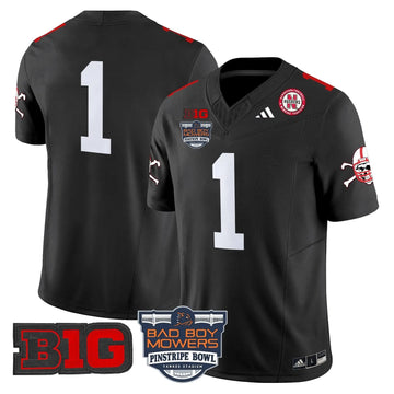 Personalized NC 2026 Pinstripe Bowl Patch Vapor Limited Jersey - Black / #1 Team Stitched