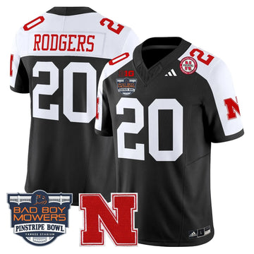 Personalized NC 2026 Pinstripe Bowl Patch Vapor Limited Jersey - Black Alternate / Johnny Rodgers Stitched