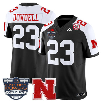 Personalized NC 2026 Pinstripe Bowl Patch Vapor Limited Jersey - Black Alternate / Dante Dowdell Stitched