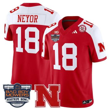 Personalized NC 2026 Pinstripe Bowl Patch Vapor Limited Jersey - Scarlet Alternate / Isaiah Neyor Stitched