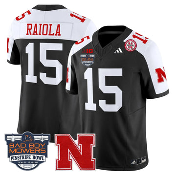 Personalized NC 2026 Pinstripe Bowl Patch Vapor Limited Jersey - Black Alternate / Dylan Raiola Stitched