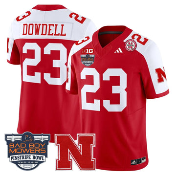 Personalized NC 2026 Pinstripe Bowl Patch Vapor Limited Jersey - Scarlet Alternate / Dante Dowdell Stitched