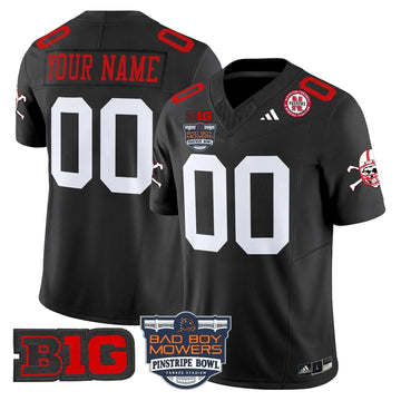 Personalized NC 2026 Pinstripe Bowl Patch Vapor Limited Custom Jersey - Black Stitched