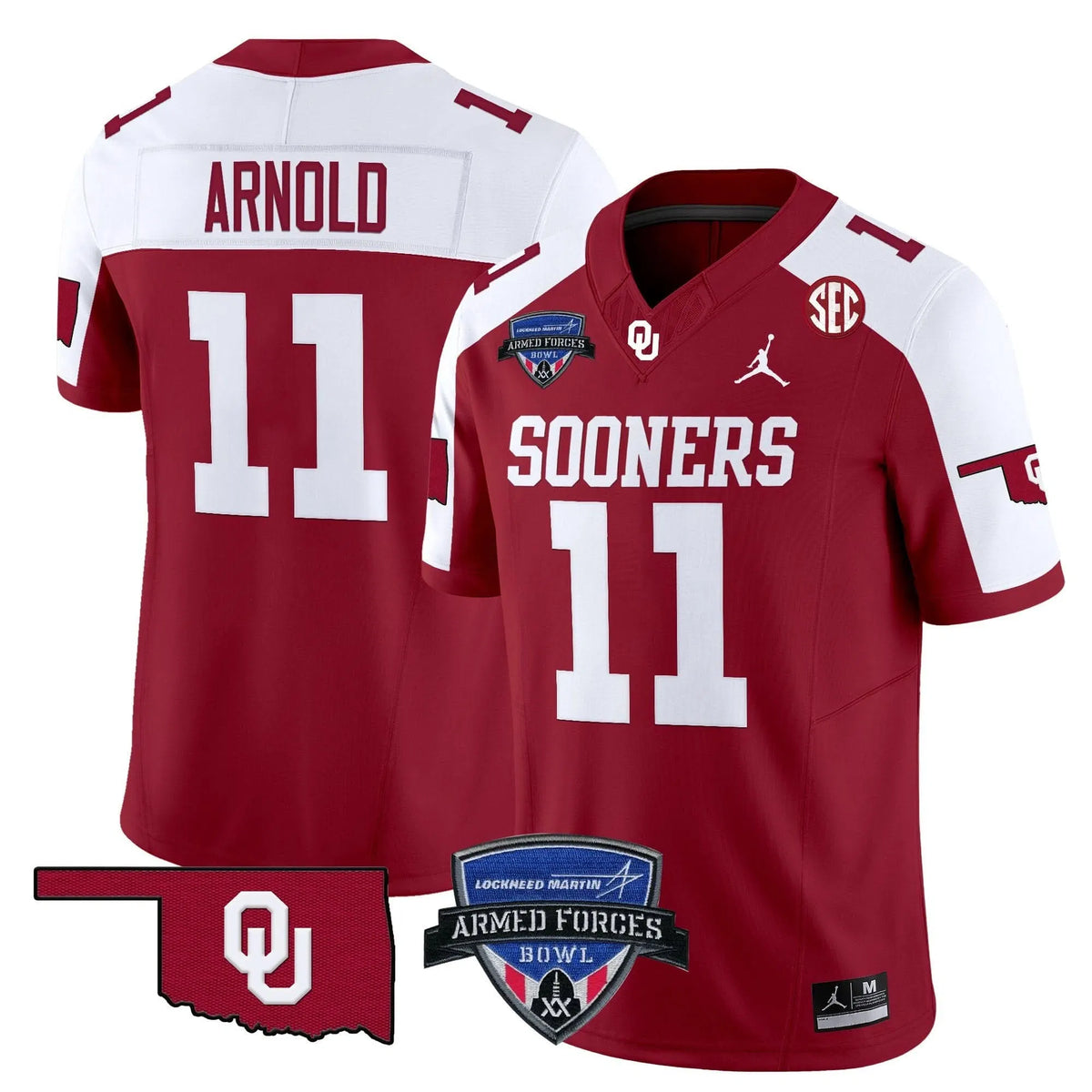 Personalized OS 2026 Armed Forces Bowl Patch Vapor Limited Jersey - Alternate / Jackson Arnold Stitched