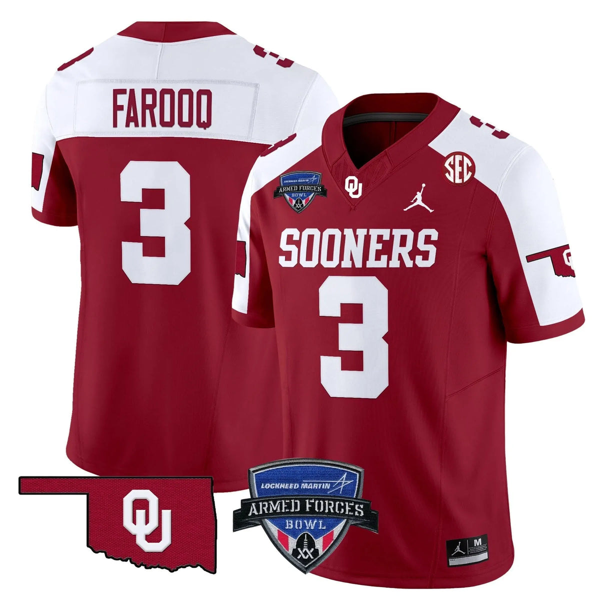 Personalized OS 2026 Armed Forces Bowl Patch Vapor Limited Jersey - Alternate / Jalil Farooq Stitched