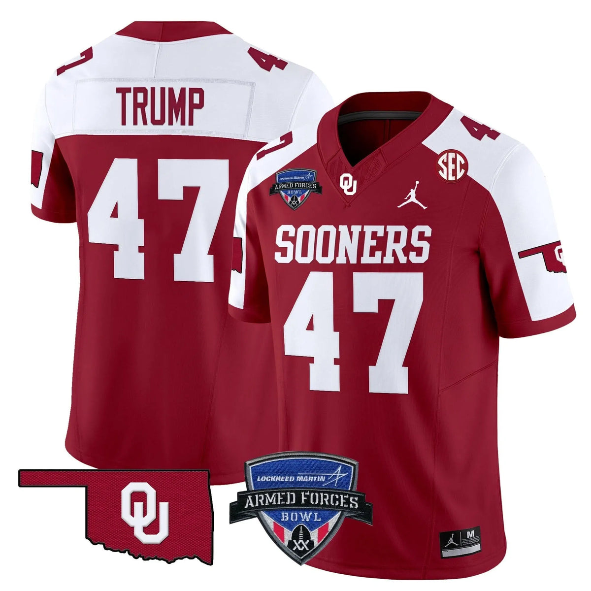 Personalized OS 2026 Armed Forces Bowl Patch Vapor Limited Jersey - Alternate / Trump Stitched