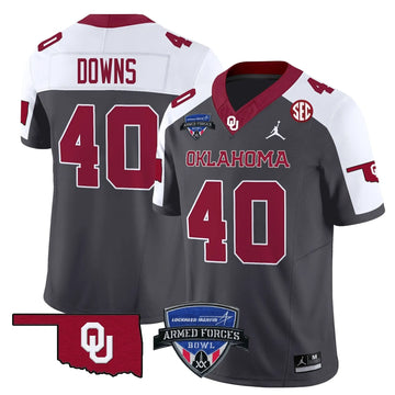 Personalized OS 2026 Armed Forces Bowl Patch Vapor Limited Jersey - Special Anthracite / Ethan Downs Stitched