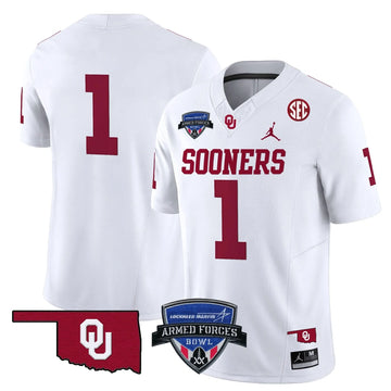 Personalized OS 2026 Armed Forces Bowl Patch Vapor Limited Jersey - White / #1 Team Stitched