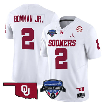 Personalized OS 2026 Armed Forces Bowl Patch Vapor Limited Jersey - White / Billy Bowman Jr. Stitched