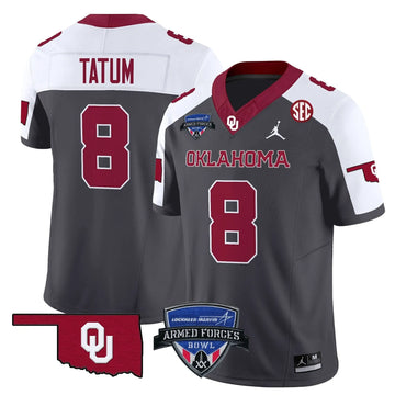 Personalized OS 2026 Armed Forces Bowl Patch Vapor Limited Jersey - Special Anthracite / Taylor Tatum Stitched