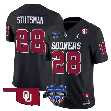 Personalized OS 2026 Armed Forces Bowl Patch Vapor Limited Jersey - Black / Danny Stutsman Stitched