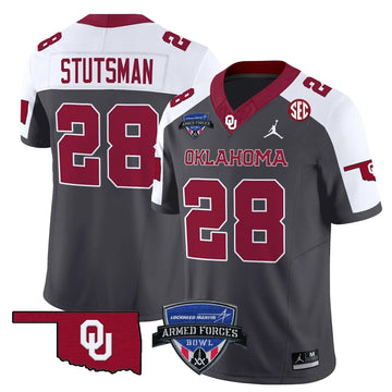 Personalized OS 2026 Armed Forces Bowl Patch Vapor Limited Jersey - Special Anthracite / Danny Stutsman Stitched