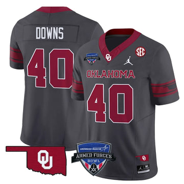 Personalized OS 2026 Armed Forces Bowl Patch Vapor Limited Jersey - Anthracite / Ethan Downs Stitched