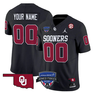 Personalized OS 2026 Armed Forces Bowl Patch Vapor Limited Custom Jersey - Black Stitched