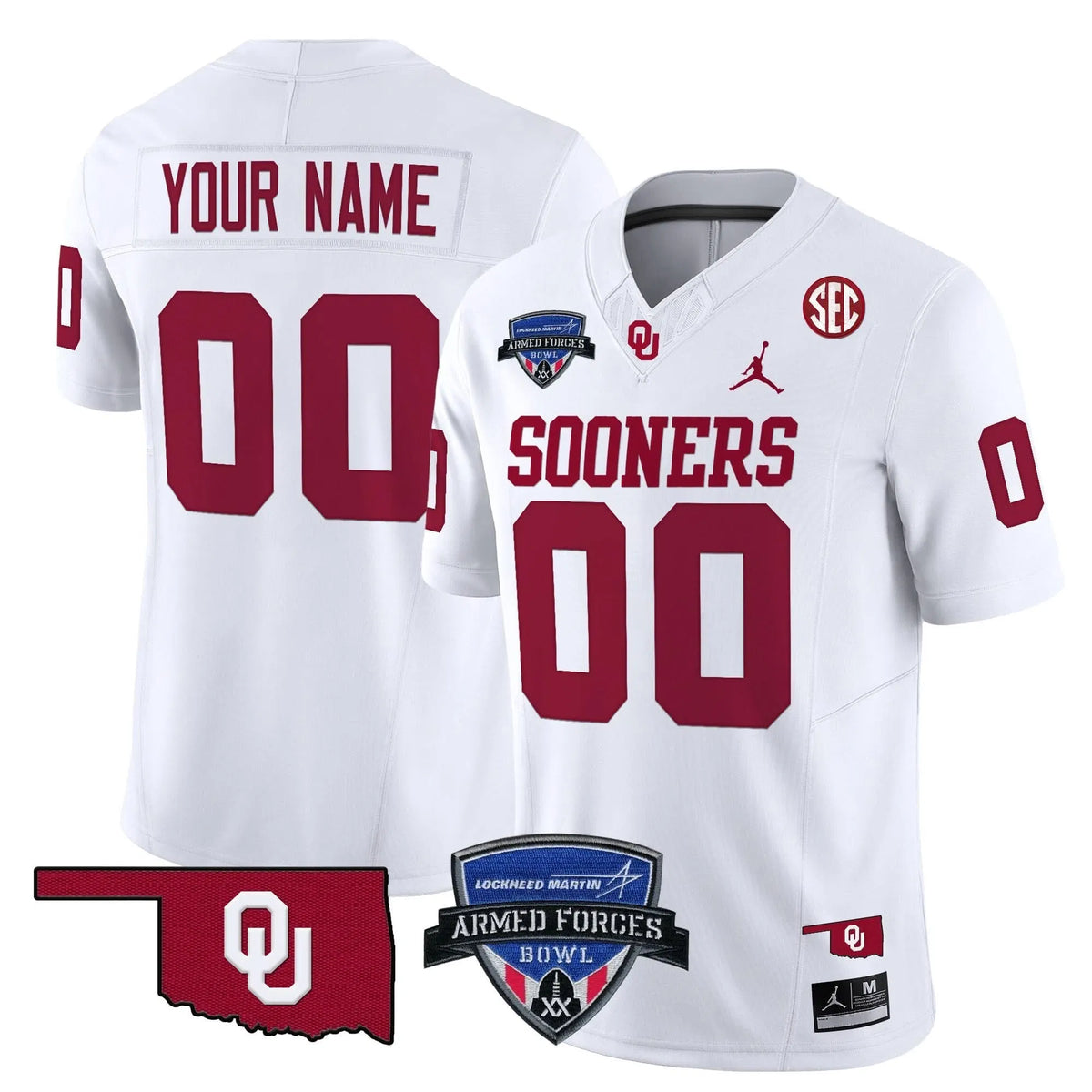 Personalized OS 2026 Armed Forces Bowl Patch Vapor Limited Custom Jersey - White Stitched