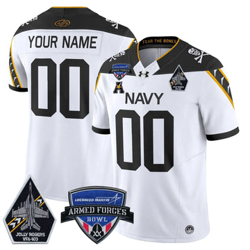 Personalized NM 2026 Armed Forces Bowl Patch Vapor Limited Custom Jersey - White Stitched