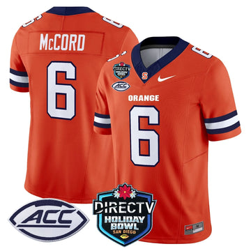 Personalized Syracuse Orange 2026 Holiday Bowl Patch Vapor Limited Jersey - Orange / Kyle McCord Stitched