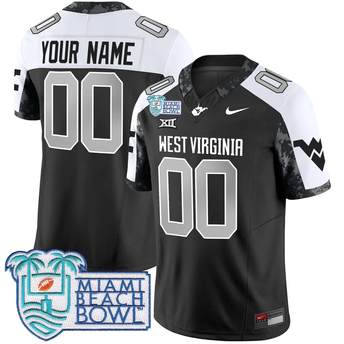 Personalized WVM 2026 Miami Beach Bowl Patch Vapor Limited Custom Jersey - Alternate Stitched