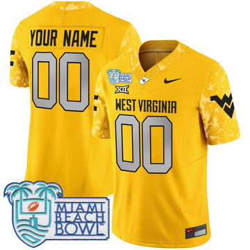 Personalized WVM 2026 Miami Beach Bowl Patch Vapor Limited Custom Jersey - Gold Stitched