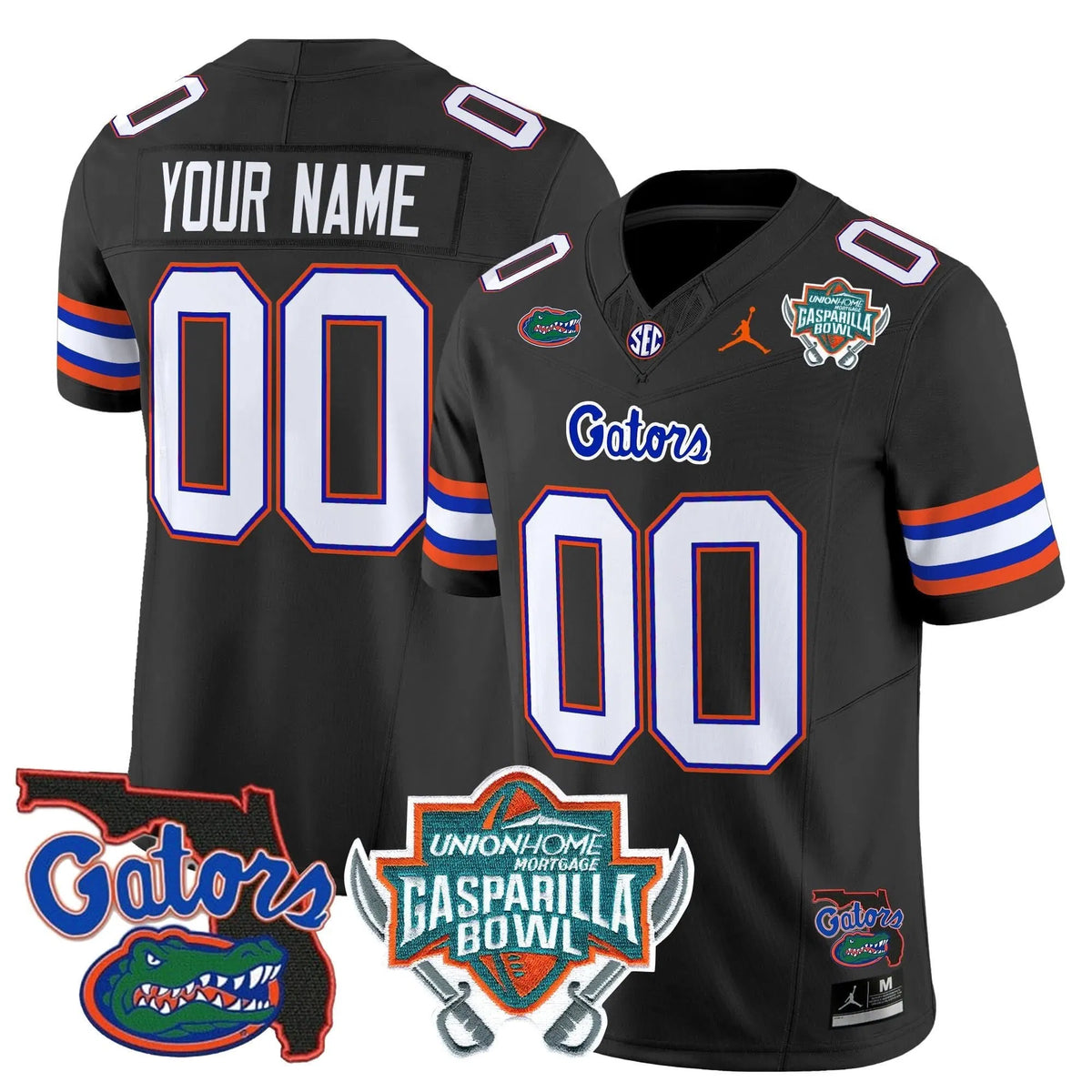 Personalized FG 2026 Gasparilla Bowl Patch Vapor Limited Custom Jersey - Black Stitched