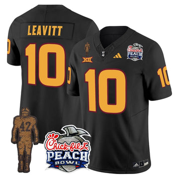 Personalized SD Pat Tillman & Peach Bowl Patch Vapor Limited Jersey - Black / Sam Leavitt Stitched