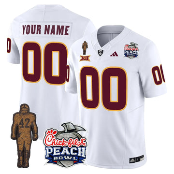 Personalized SD Pat Tillman & Peach Bowl Patch Vapor Limited Custom Jersey - White Stitched