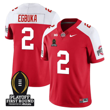 Personalized OSB Football - Playoff First Round Patch - Emeka Egbuka - 2 / Alternate Stitched