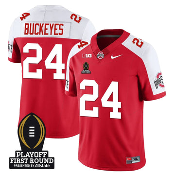 Personalized OSB Football - Playoff First Round Patch - Buckeyes - 24 / Alternate Stitched