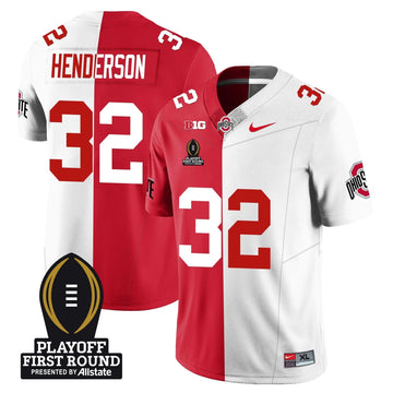Personalized OSB Football - Playoff First Round Patch - TreVeyon Henderson - 32 / Split Stitched