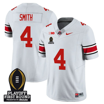 Personalized OSB Football - Playoff First Round Patch - Jeremiah Smith - 4 / White Stitched