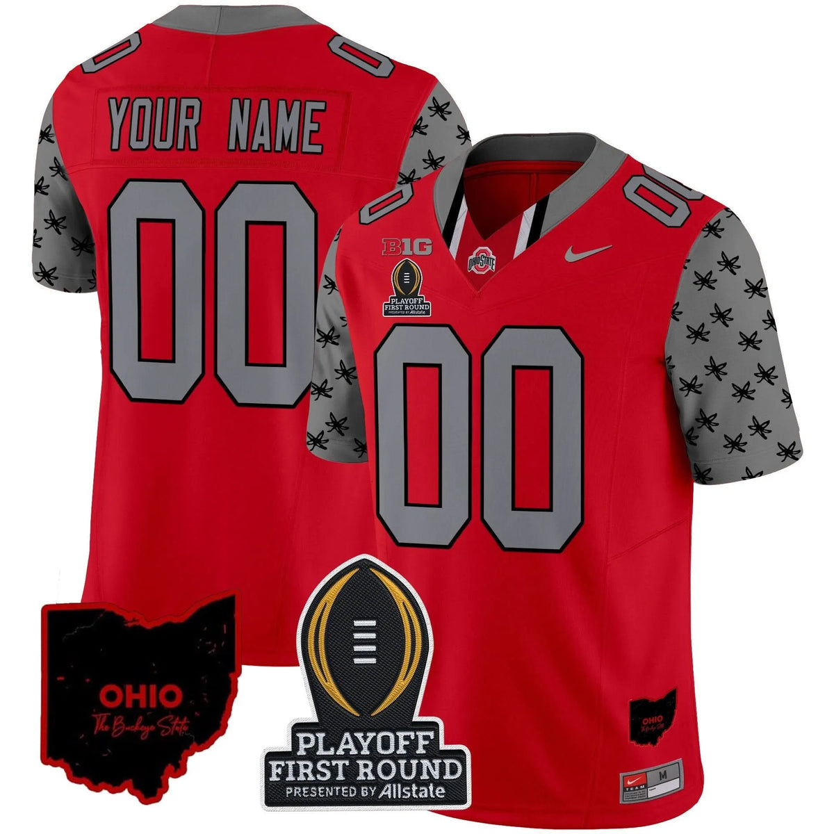 Personalized OSB 2026 Playoff First Round Patch Vapor Limited Custom Jersey - Red Stitched