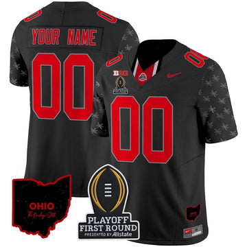 Personalized OSB 2026 Playoff First Round Patch Vapor Limited Custom Jersey - Black Limited Stitched