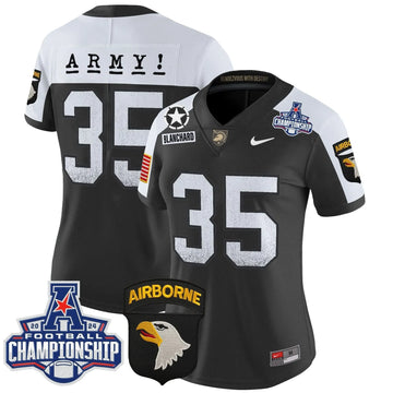Personalized Women's ABK 2026 AAC Championship Patch Vapor Limited Jersey - Stitched - Black Alternate / Doc Blanchard Stitched