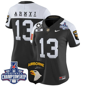 Personalized Women's ABK 2026 AAC Championship Patch Vapor Limited Jersey - Stitched - Black Alternate / Bryson Daily Stitched