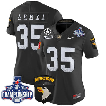 Personalized Women's ABK 2026 AAC Championship Patch Vapor Limited Jersey - Stitched - Black / Doc Blanchard Stitched