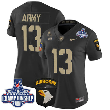 Personalized Women's ABK 2026 AAC Championship Patch Vapor Limited Jersey V2 - Stitched - Black / Bryson Daily Stitched