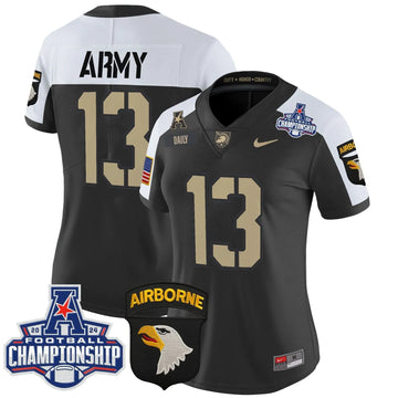 Personalized Women's ABK 2026 AAC Championship Patch Vapor Limited Jersey V2 - Stitched - Black Alternate / Bryson Daily Stitched