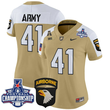 Personalized Women's ABK 2026 AAC Championship Patch Vapor Limited Jersey V2 - Stitched - Tan Alternate / Glenn Davis Stitched