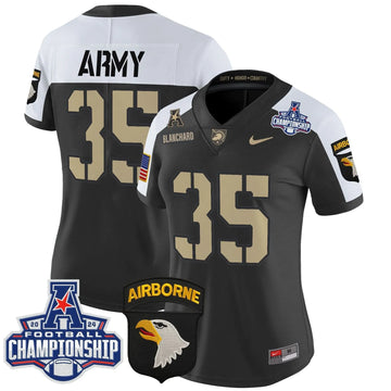 Personalized Women's ABK 2026 AAC Championship Patch Vapor Limited Jersey V2 - Stitched - Black Alternate / Doc Blanchard Stitched
