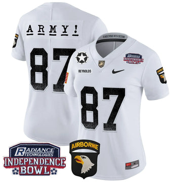 Personalized Women's ABK Independence Bowl Patch 2026 Vapor Limited Jersey - Stitched - White / Casey Reynolds Stitched