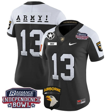 Personalized Women's ABK Independence Bowl Patch 2026 Vapor Limited Jersey - Stitched - Black Alternate / Bryson Daily Stitched