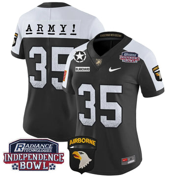Personalized Women's ABK Independence Bowl Patch 2026 Vapor Limited Jersey - Stitched - Black Alternate / Doc Blanchard Stitched