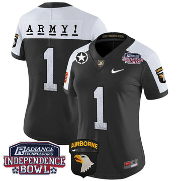 Personalized Women's ABK Independence Bowl Patch 2026 Vapor Limited Jersey - Stitched - Black Alternate / #1 Team Stitched