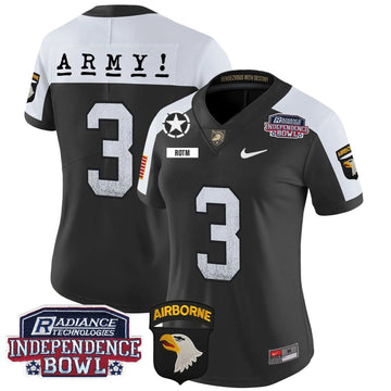 Personalized Women's ABK Independence Bowl Patch 2026 Vapor Limited Jersey - Stitched - Black Alternate / #3 ROTM Stitched