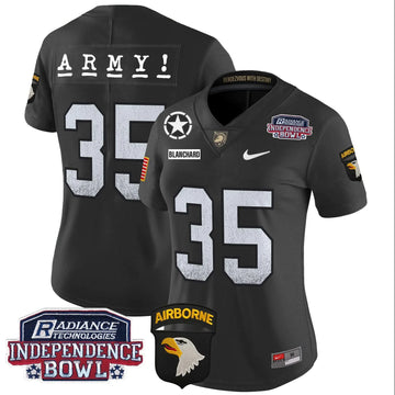 Personalized Women's ABK Independence Bowl Patch 2026 Vapor Limited Jersey - Stitched - Black / Doc Blanchard Stitched